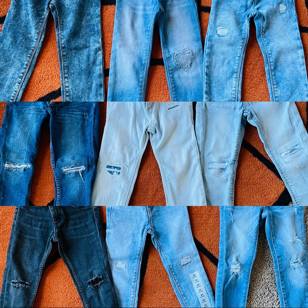 4T Girls Jeans Bundle 9 Pair